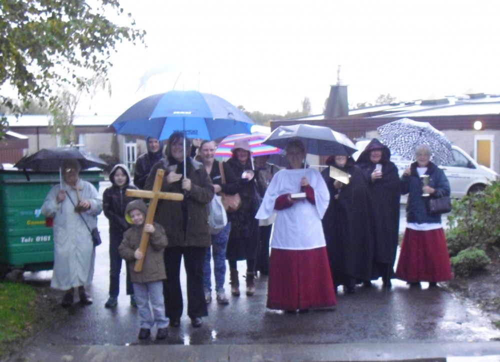 Leaving Greswell School for the journey back to Church