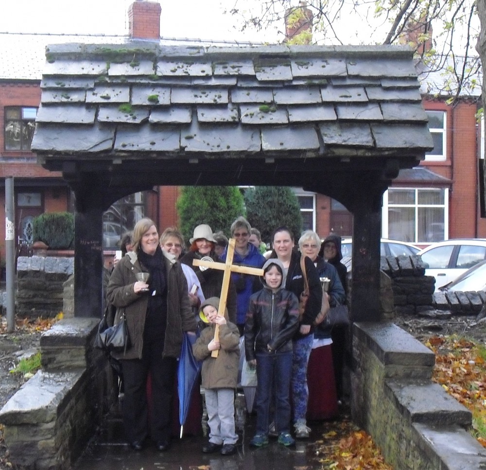 Arriving back at the Lych Gate