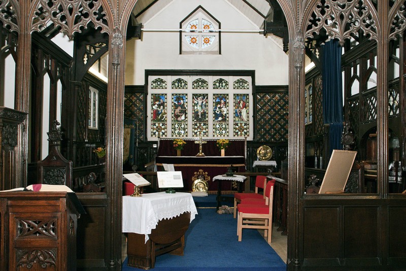 Chancel steps leading to Choir stalls and Altar